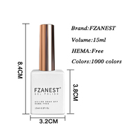 FZANEST HEMA sans ongles fournitures salon super base gel base et couche de finition nouveau produit pour les ongles 2023