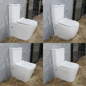 Set da bagno sanitari P trap forma quadrata water closet comò economico back to wall rimless due pezzi wc wc