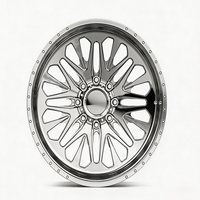 Rines Cóncavos Forjados y Pulidos Personalizados Super Single 20X12 26X12 24X10 22X12 con 8X180 6X139.7 para Chevy Silverado 2500