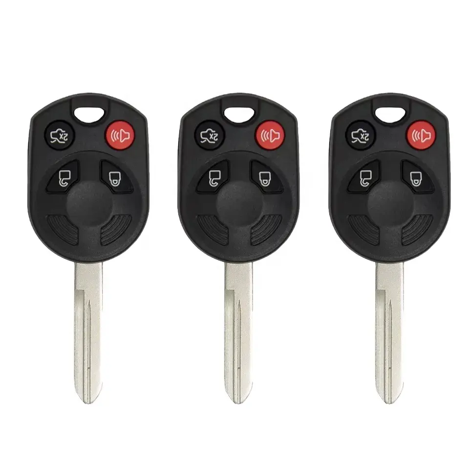Uncut – coque de clé à distance ABS 4 boutons, étui de lame de clé FORD pour Ford