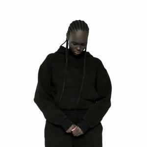 Fabricante de Ropa al por Mayor, Sudadera con Capucha de Algodón con Estampado de Logotipo, Sudadera con Capucha Desgastada, Sudadera con Estampado Puff, Sudadera con Hombros Caídos - Product Image 2