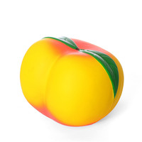 Vente en gros de jouets anti-stress géants de haute qualité, 25 cm, en mousse PU à rebond lent, Squishy Pêche