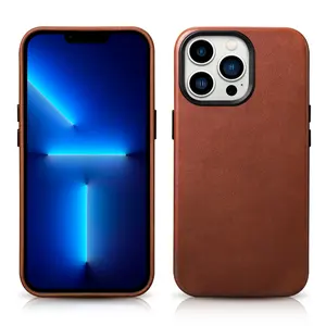 Antiurto Designer Full Protective Luxury Mobile Phone Oil wax leather fundas para per iphone 14 pro max