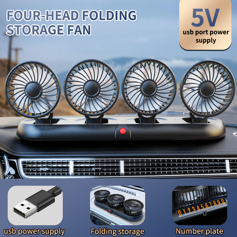 White (5V)-- 4 head fan