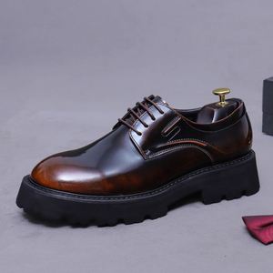 Zapatos Formales de Negocios para Hombre, Nuevos Modelos de Verano, Zapatos de Boda de Tres Piezas, de Cuero Vacuno, con Punta Cuadrada, con Cordones, Transpirables y Antideslizantes - Product Image 2