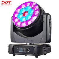 Foco móvil profesional de 19 piezas y 40W con LED Bee Eye, luz de lavado 2800K-8500K CTO 17/21/25/37 canales para uso en teatro, estudio de TV y proyectos de espectáculos
