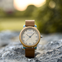 Montre Chronographe à Quartz Lumineuse en Cuir et Bois, Style Mode, pour Hommes et Femmes, avec Boîte, Cadeau Saint-Valentin, Édition Limitée Sportive Antique Monnayeur