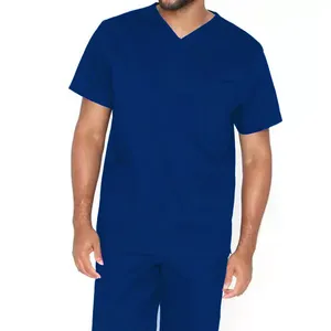 अनुकूलित चिकित्सा नर्सिंग V-गर्दन पुरुष scrubs अस्पताल वर्दी रगडें सेट के लिए डॉक्टर वर्दी आदमी