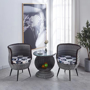 Chaises de jardin <span class=keywords><strong>en</strong></span> rotin d'<span class=keywords><strong>osier</strong></span> et de teck Mobilier d'extérieur relaxant <span class=keywords><strong>en</strong></span> bois - Product Image 6
