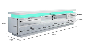 <span class=keywords><strong>Meuble</strong></span> <span class=keywords><strong>TV</strong></span> <span class=keywords><strong>blanc</strong></span> avec lumière LED <span class=keywords><strong>Meuble</strong></span> <span class=keywords><strong>TV</strong></span> de divertissement Table <span class=keywords><strong>TV</strong></span> avec 5 tiroirs <span class=keywords><strong>Meuble</strong></span> de salon - Product Image 6