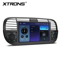 Estéreo para Auto Android de 7 Pulgadas, Negro, para Fiat 500 2007-2015, Qualcomm 665, 8+256GB, Pantalla QLED IPS, GPS, HD, Salida Óptica RCA, CE-XTRONS