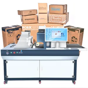 Kelier Fabriek Prijs Flatbed Golfkartonnen Doos Printer Automatische One Pass Printer Single Pass Digitale Inkjet Printer