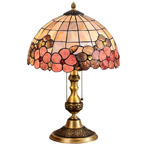 Wholesale table lamps from manufacturers Luxury living room dining table Light luxury European style shell all copper lamps