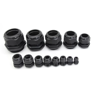 Prensaestopas Impermeable M8 M12 M16 M20 M25 M32 M40 de Plástico Negro con Junta Sellada de Nylon IP68, Conector de Nylon Blanco/Negro para Fijación de Cables - Product Image 1