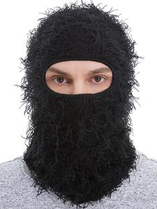 Knitted Full Face Ski Mask Windproof Neck Warmer Shiesty Yeat Airsoft <strong>Custom</strong> Knitted Face <strong>Balaclava</strong> for Men/Women - Product Image 3