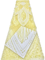NI.AI Tissu en dentelle perlée de luxe africaine nigériane avec sequins brodés pour robe de mariée Asoebi pour filles