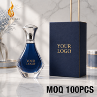 Parfum personnalisé pour mariage LF – Flacon dégradé bleu taillé en diamant – Parfum longue durée – Cadeau sur mesure – Usine OBM OEM