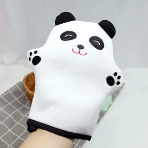 ถุงมืออาบน้ำขัดผิว 1 ชิ้น ขจัดเซลล์ผิวที่ตายแล้ว แปรงอาบน้ำ นวดหน้า ผ้าขนหนูทำความสะอาดล้ำลึก อุปกรณ์อาบน้ำ - Product Image 6
