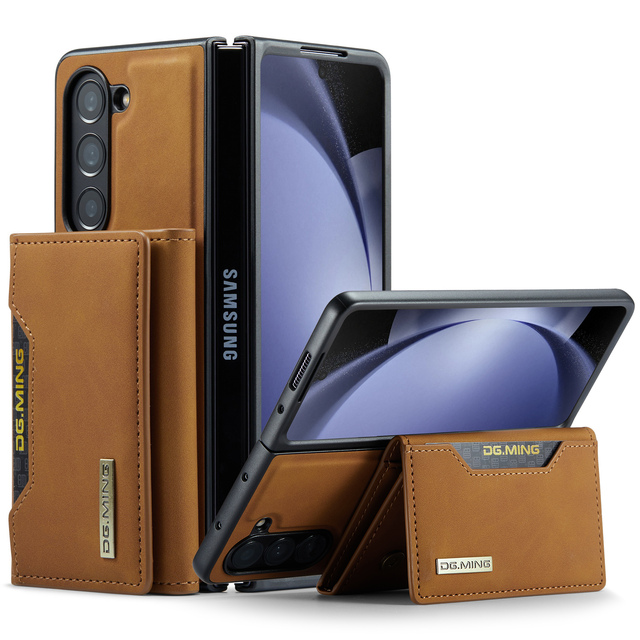 Luxury Design Foldable PU Leather Cell Phone Case With Phone Strap Folding Card Wallet for Samsung Galaxy Fold 4 5 8 Flip 8