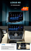 Écran tactile HD 10,25 pouces, mise à niveau de l'écran, Android Carplay, Android AUTO, navigation GPS, audio pour Lexus NX 2013-2017