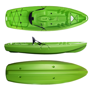 Kayak de canoa ligero y duradero de plástico para una persona de 2,6 metros, kayak de turismo recreativo por el mar, kayak individual para sentarse en la parte superior con paleta - Product Image 1