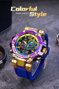 นาฬิกาข้อมือดิจิตอล STRYVE 8025 จอแสดงผลคู่อเนกประสงค์ เรืองแสง กันน้ำ สายซิลิโคน นาฬิกาสปอร์ตหลากสี - Product Image 3
