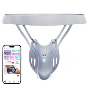 Vibrador Masculino Sem Fio para Casais, Brinquedos Adultos, Masturbador Masculino Vestível com Controle por Aplicativo 360 °   Anéis Penianos de Treinamento com Cobertura Total - Product Image 1