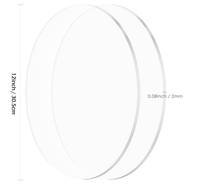 Cercles acryliques transparents disques acryliques vierges disque en plexiglas Transparent feuille acrylique ronde pour les projets de bricolage et l'artisanat