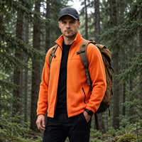 Veste d'hiver personnalisée pour homme, couleur unie, chaude, avec fermeture éclair et col montant, idéale pour l'extérieur, le sport et l'escalade, vente en gros