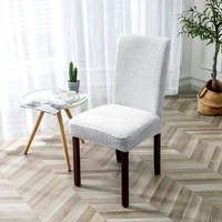 Housse de chaise en velours jacquard épaissi, universelle, extensible, à carreaux, pour salle à manger, hôtel, banquet, bureau, réunion