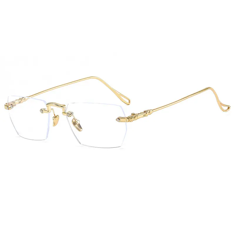 New Fashion Luxus rahmen Randlose Rahmen für Brillen Lesebrillen Anti Blaulicht Myopie Brille
