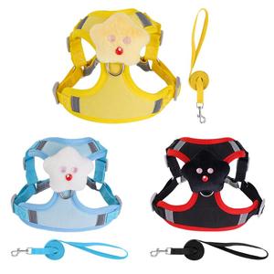 Arnés de Felpa con Diseño de Estrella para Mascotas, Arnés de Nailon Reflectante para Perros con Correa Ajustable para Perros Pequeños - Product Image 1