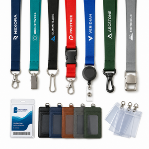 Correas de poliéster personalizadas al por mayor para credenciales, cordones ajustables con hebilla para impresión de llaves, personalizables. - Product Image 1