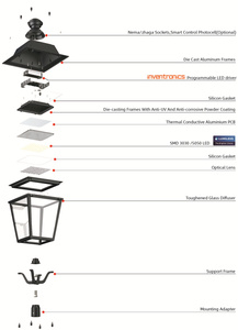 IP66 lampada <span class=keywords><strong>da</strong></span> giardino impermeabile a LED per esterni lampione - Product Image 6