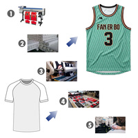 Seragam Jersey Basket Desain Kustom Bolak-Balik Sublimasi 2 Sisi Bahan Mesh untuk Liga Sekolah