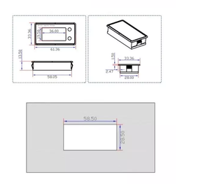 NCEL JS-C33 Jauge LCD programmable 10-100V, testeur de tension de batterie, testeur de charge, plage de température -10~55°C, affichage en pourcentage - Product Image 5
