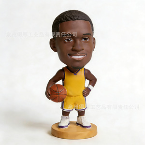 Lakers Star <b>Bobblehead</b> Figurine Resin Basketball Player Decorative Gift Modern Art Doll - Product Image 1