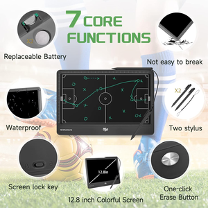 12.8 inch bóng đá huấn luyện Hội Đồng Quản Trị Chiến thuật từ khô xóa bảng vẽ Kit với Bút Đánh Dấu cho huấn luyện viên - Product Image 2