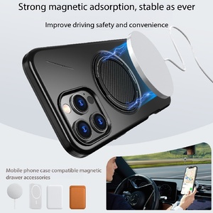 Nouvelle coque de téléphone magnétique en TPU + PC KP avec anneau support intelligent pour iPhone 11 13 15 17 Pro Max Samsung Google - Product Image 3