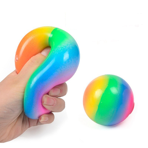 Hot Selling TPR Colourful Jumbo <b>Squishy</b> Stress Ball Flour Filling Decompression Squeeze Sensory Toys for Kids Boys and Girls - Product Image 3