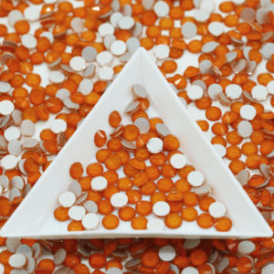 Xulin Flatback Strass Moka <span class=keywords><strong>Orange</strong></span> Sang Couleur Non Hot Fix Verre Strass - Product Image 3