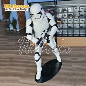 Escultura de Soldado de la Guerra de las Galaxias a Tamaño Real, en Fibra de Vidrio Blanca, Pintada a Mano, Modelo de Personaje de Película y Televisión en Venta - Product Image 5