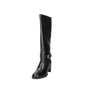 Tamaris Women's <b>Knee</b> <b>High</b> Boots Black Leather Buckle Detail Block Heel - Product Image 2