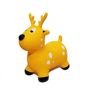 Jouet de <span class=keywords><strong>cerf</strong></span> sautant à monter pour enfants bel <span class=keywords><strong>animal</strong></span> gonflable pour cadeau de Noël avec pompe - Product Image 1