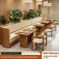 Conjunto de Sofás Modernos para Cafetería, Semicirculares, Personalizados, Mesas y Sillas para Tiendas de Té con Leche, Muebles de Comedor Comerciales para Restaurantes