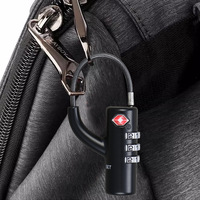 Cadenas de sécurité à combinaison à 3 chiffres sans clé, approuvé par la TSA, pour l'école, la salle de sport, les voyages et les bagages
