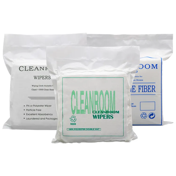 1000 Class 1009 Series 100% Polyester tisu kualitas terbaik serat bebas penyerap poliester Cleanroom Wiper