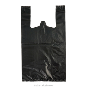 Sacchetti in plastica HDPE resistenti per la spesa, all'ingrosso, usa e getta, con manici rinforzati per supermercati e negozi al dettaglio - Product Image 1