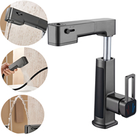 Robinet de douche de salle de bain affichage numérique à 5 fonctions/mélangeur de robinet de lavabo robinet en laiton mitigeur thermostatique ensembles de douche thermostatiques