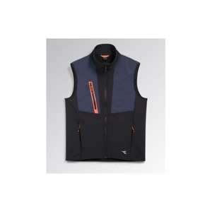 DIADORA UTILITY - 702.180066-C4725/4XL Chaleco de Doble Material Softshell y nylon ergonómico Denim negro/azul CHAQUETAS DE TRABAJO - Product Image 1